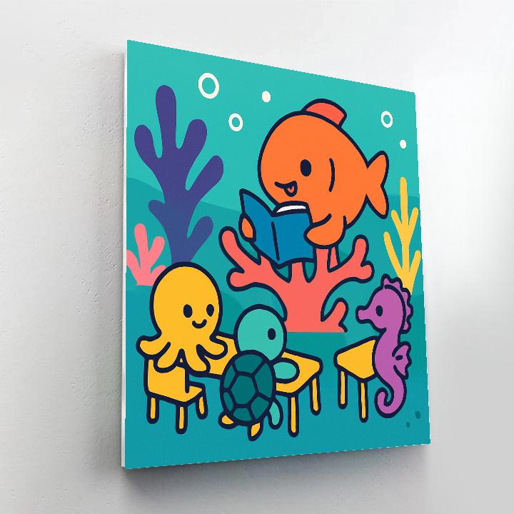 Rainbow Reef School paint by numbers