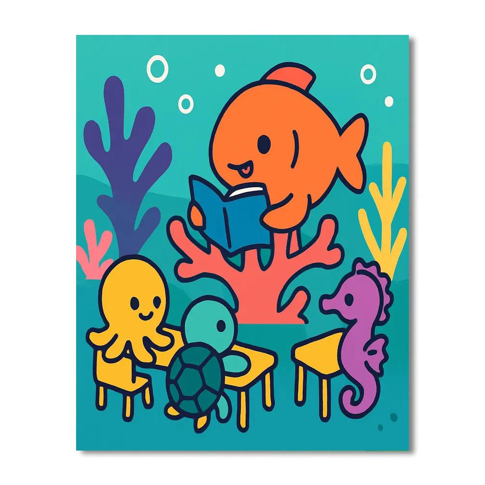 Rainbow Reef School paint by numbers