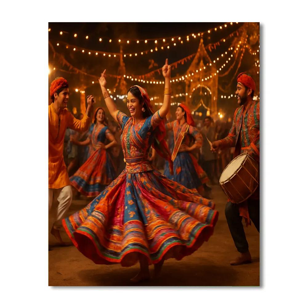 Navratri Garba Nights paint by numbers