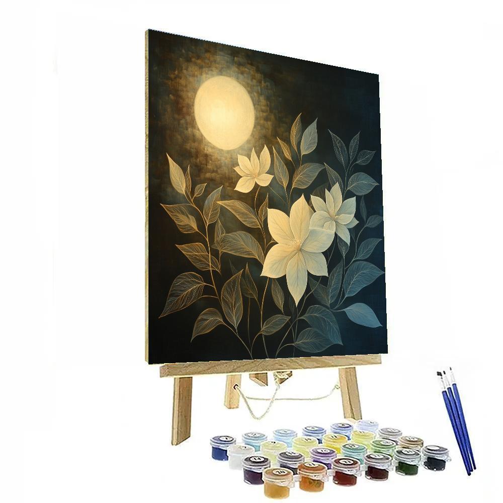 Caravaggio Inspired Lunar Shadow Garden Numbered painting kits