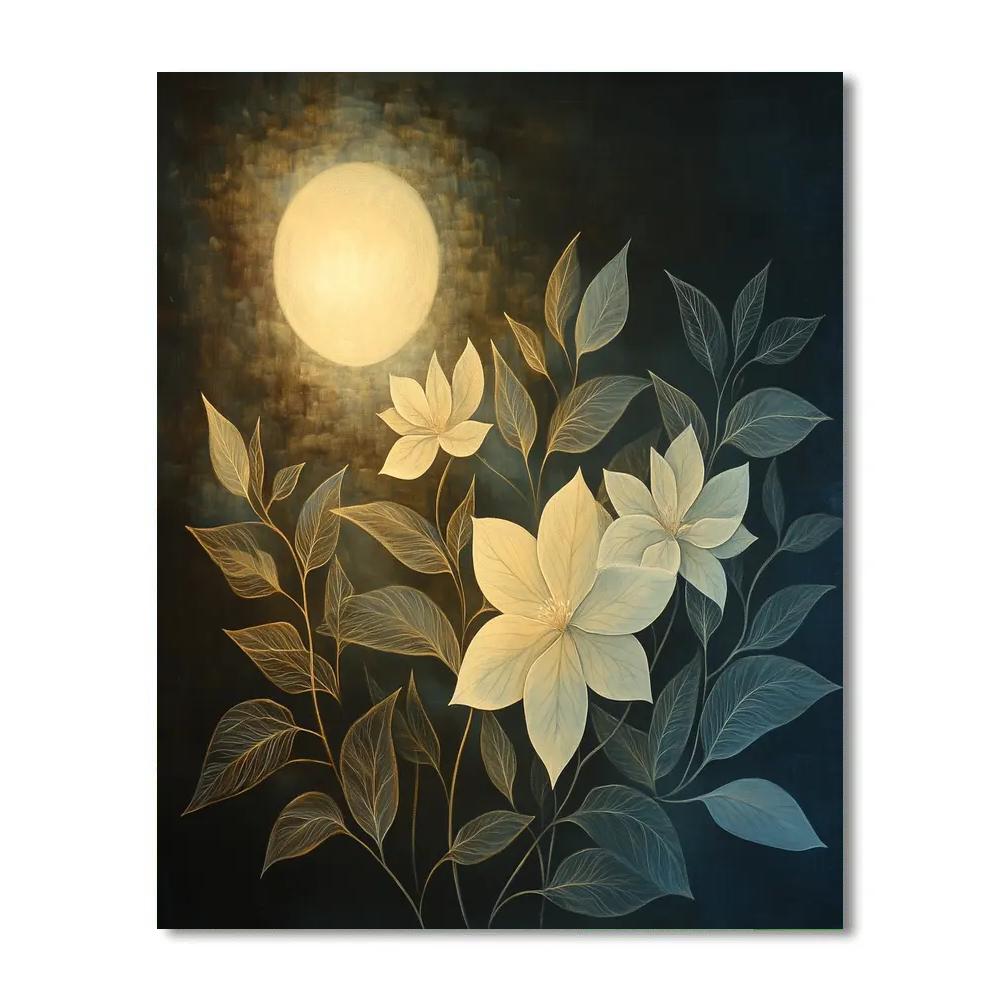 Caravaggio Inspired Lunar Shadow Garden Numbered painting kits