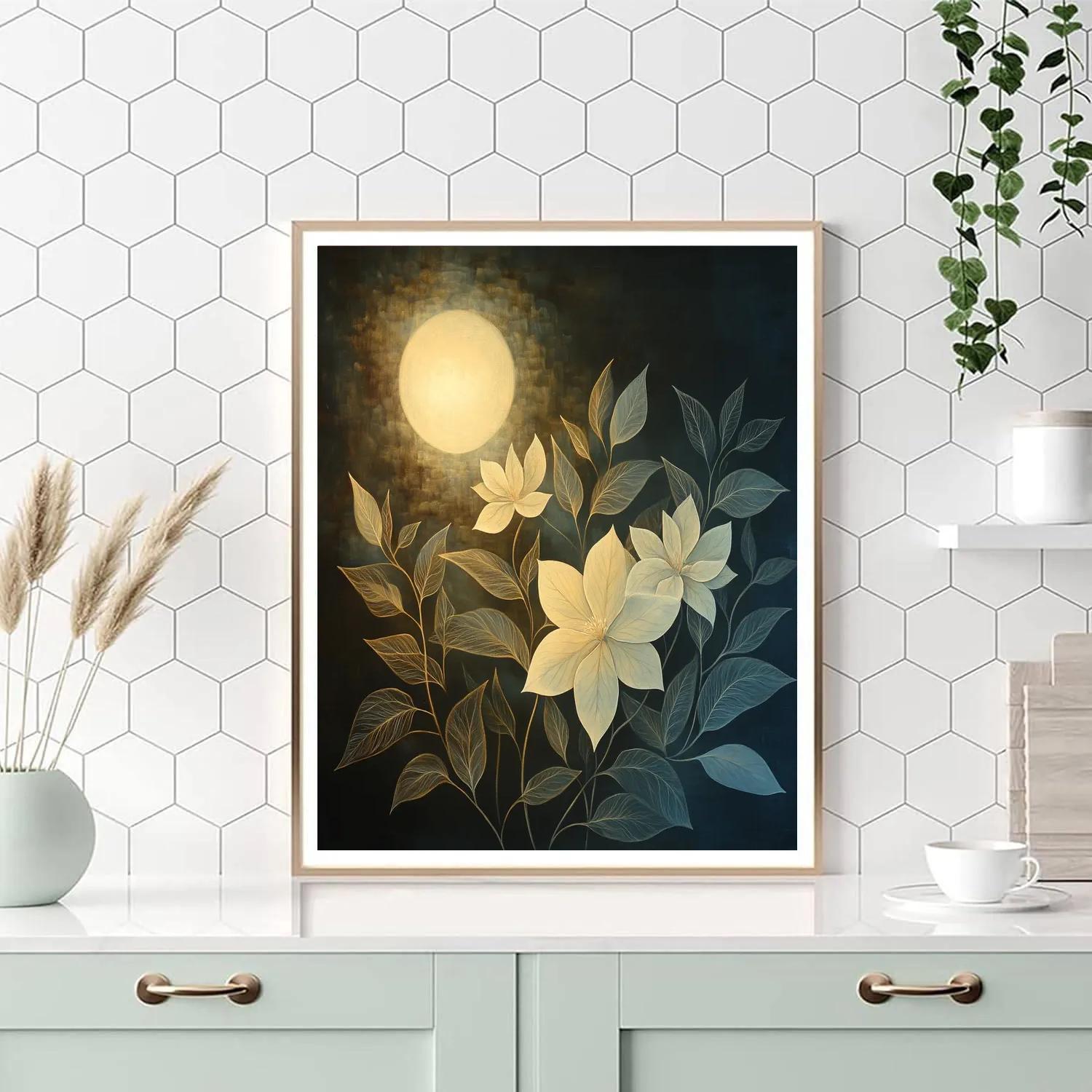 Caravaggio Inspired Lunar Shadow Garden Numbered painting kits