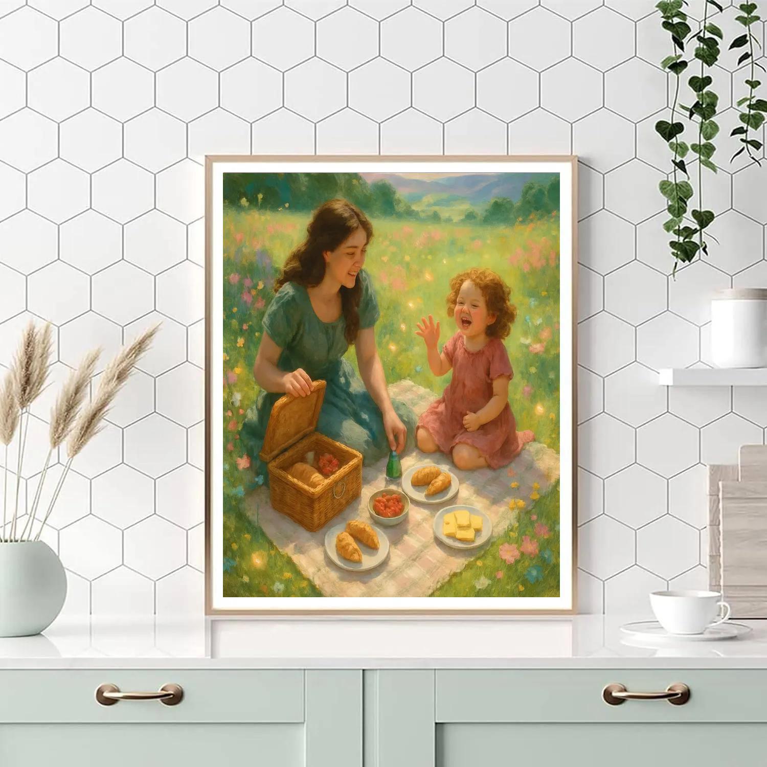 Galaxy Garden Picnic Number painting