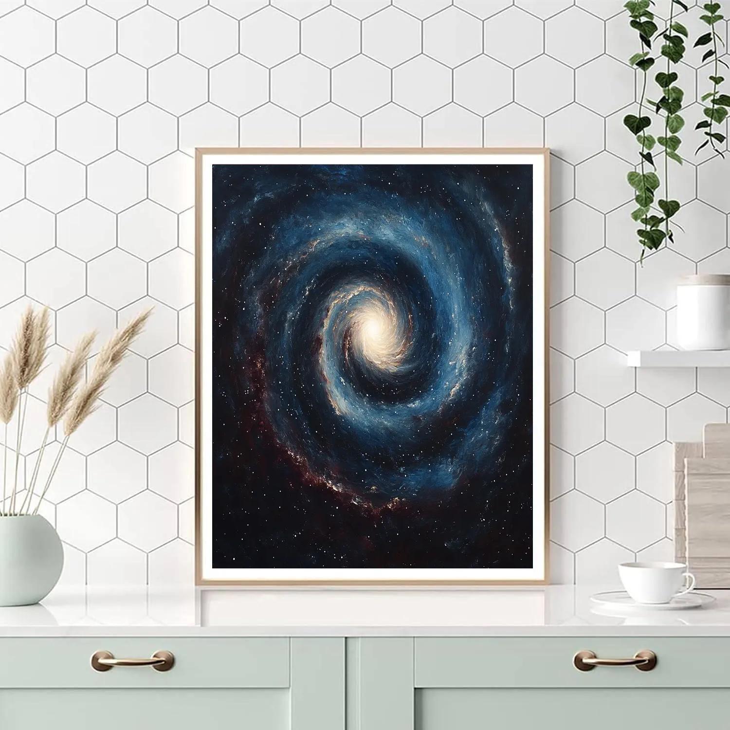 Caravaggio Inspired Nebula Spiral paint by numbers