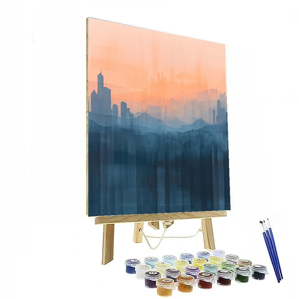 Edgar Degas Inspired City Fog Melody paint by numbers