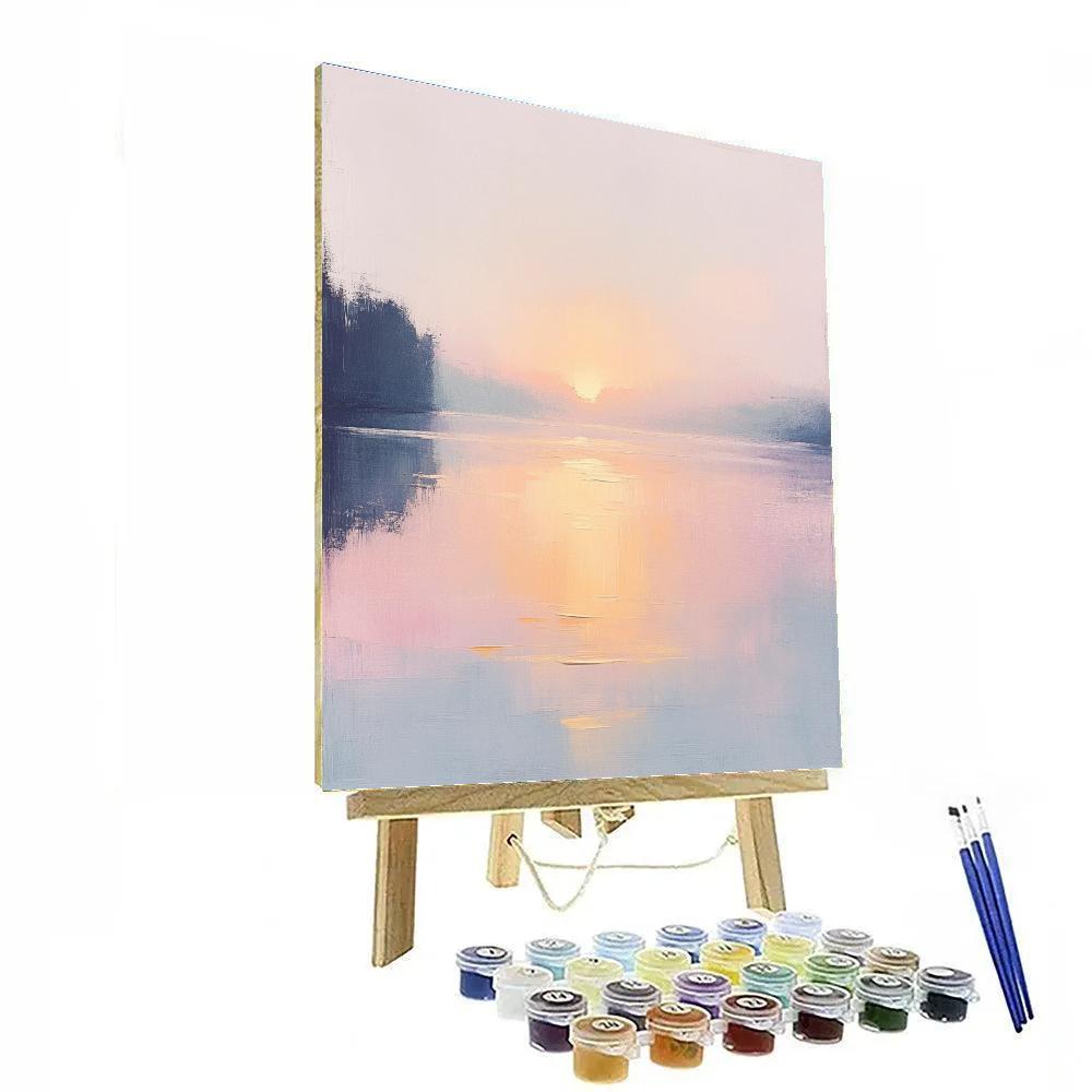 Claude Monet Inspired Sunrise Over Lake Painting by numbers kit