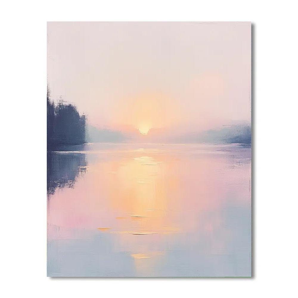 Claude Monet Inspired Sunrise Over Lake Painting by numbers kit