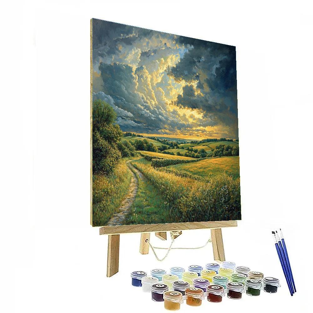 John Constable Inspired Storm Over Countryside painting number kit