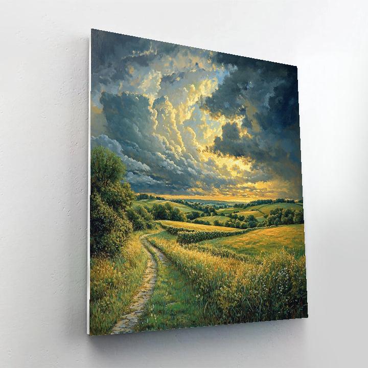 John Constable Inspired Storm Over Countryside painting number kit
