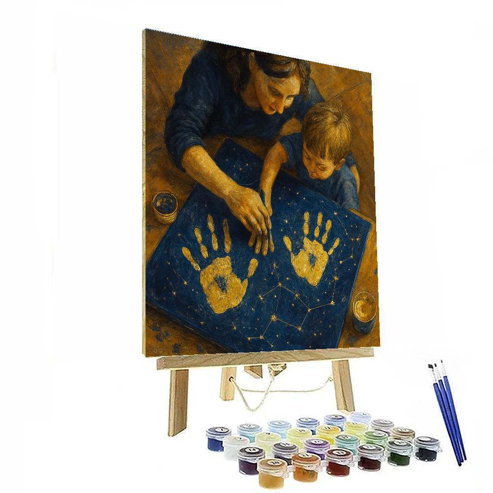 Constellation Handprints Paint by numbers art