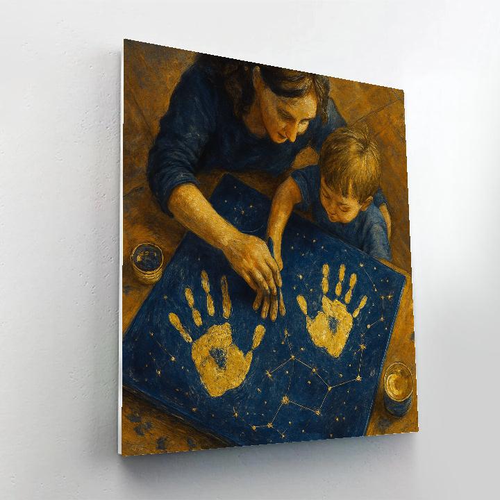 Constellation Handprints Paint by numbers art