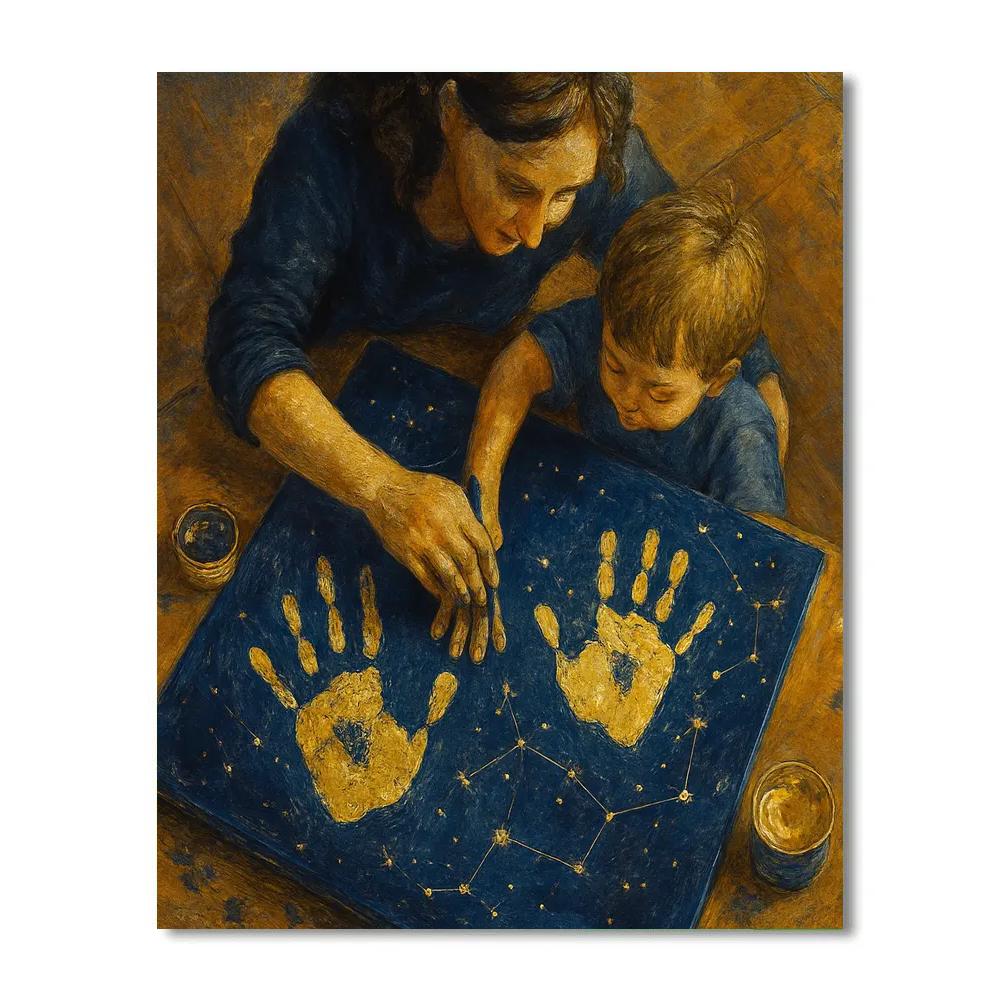 Constellation Handprints Paint by numbers art