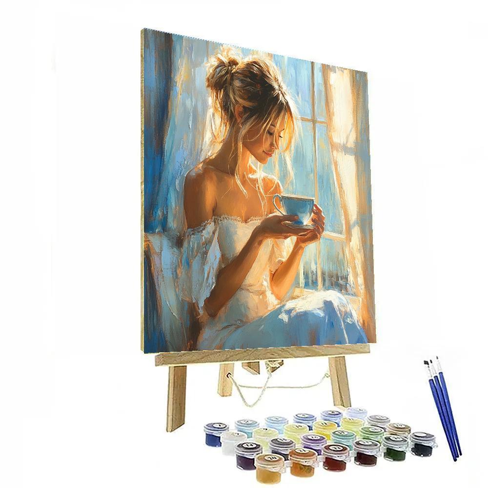 Vermeer Inspired Tea By The Window painting number kit
