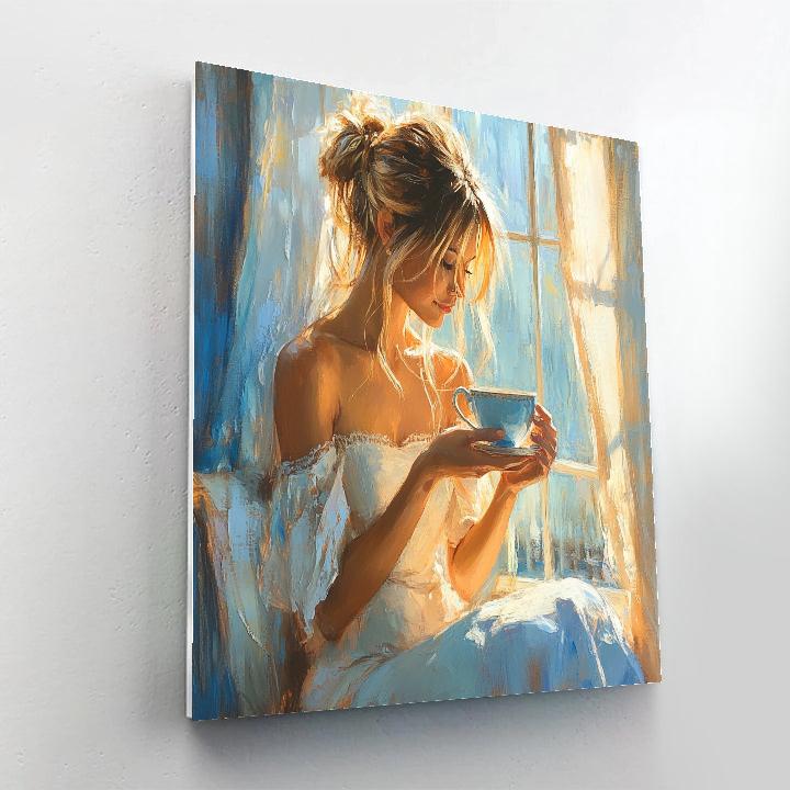 Vermeer Inspired Tea By The Window painting number kit
