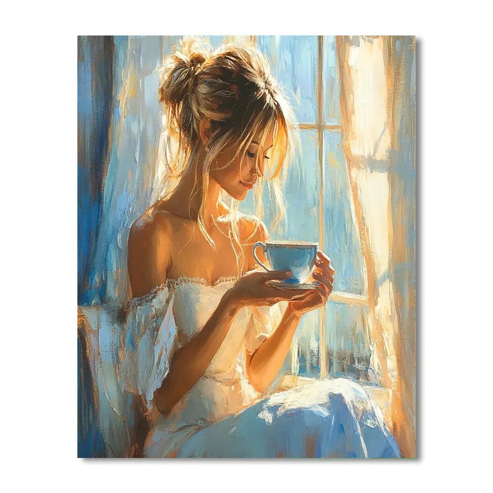 Vermeer Inspired Tea By The Window painting number kit