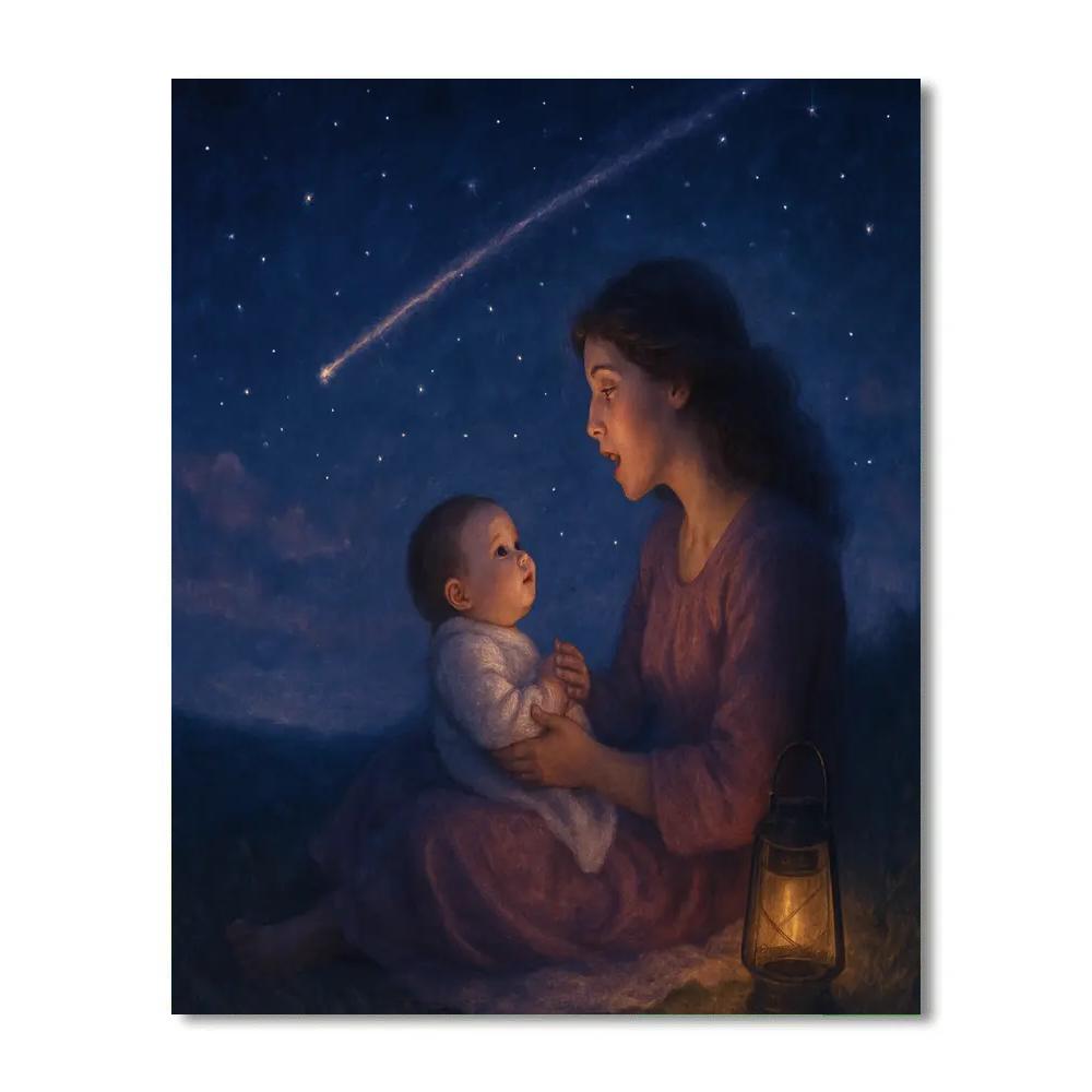Lullaby Under Shooting Stars painting number kit