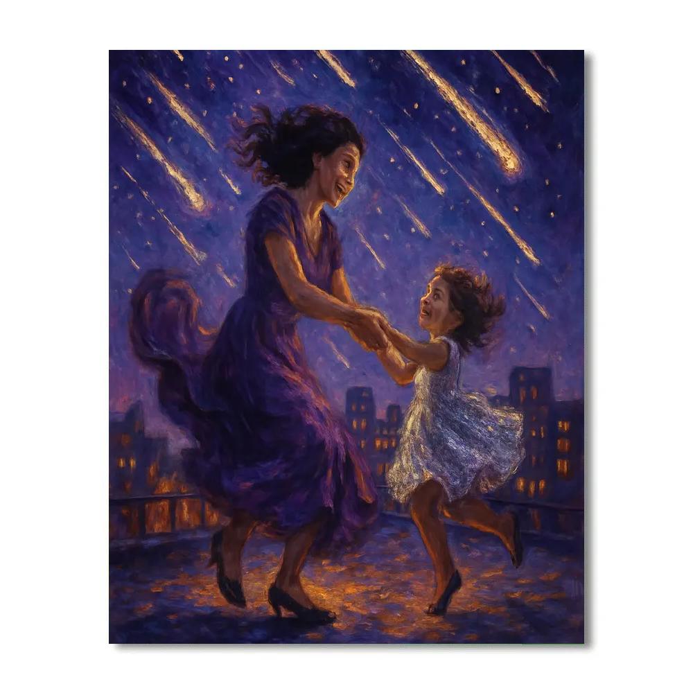 Meteor Shower Dance paint by number