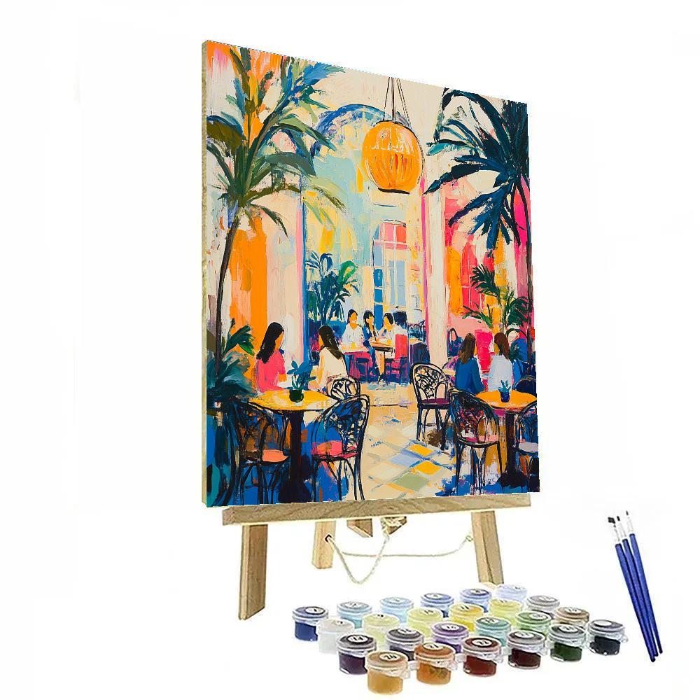Matisse Inspired Colorful Cafe painting number kit