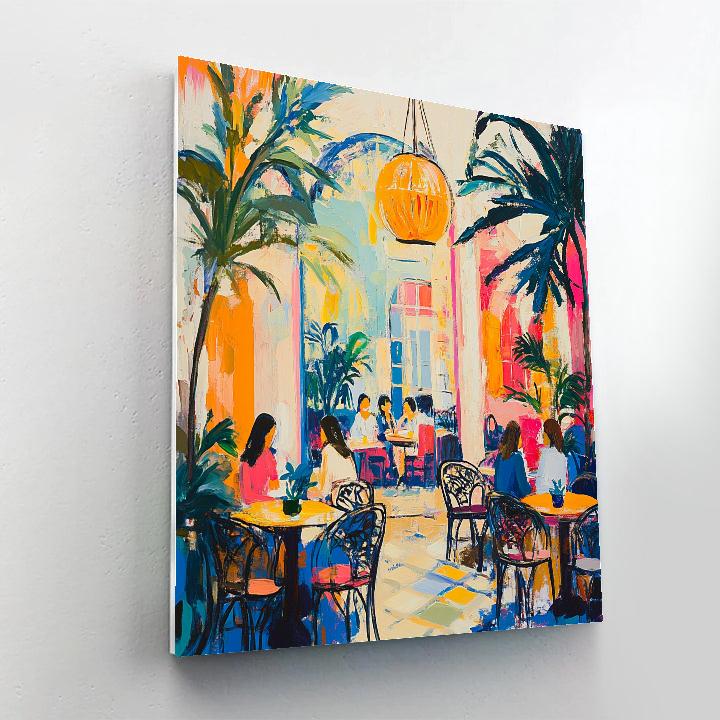 Matisse Inspired Colorful Cafe painting number kit