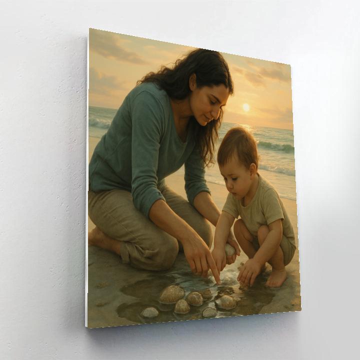 Tidal Teaching By The Sea Number painting