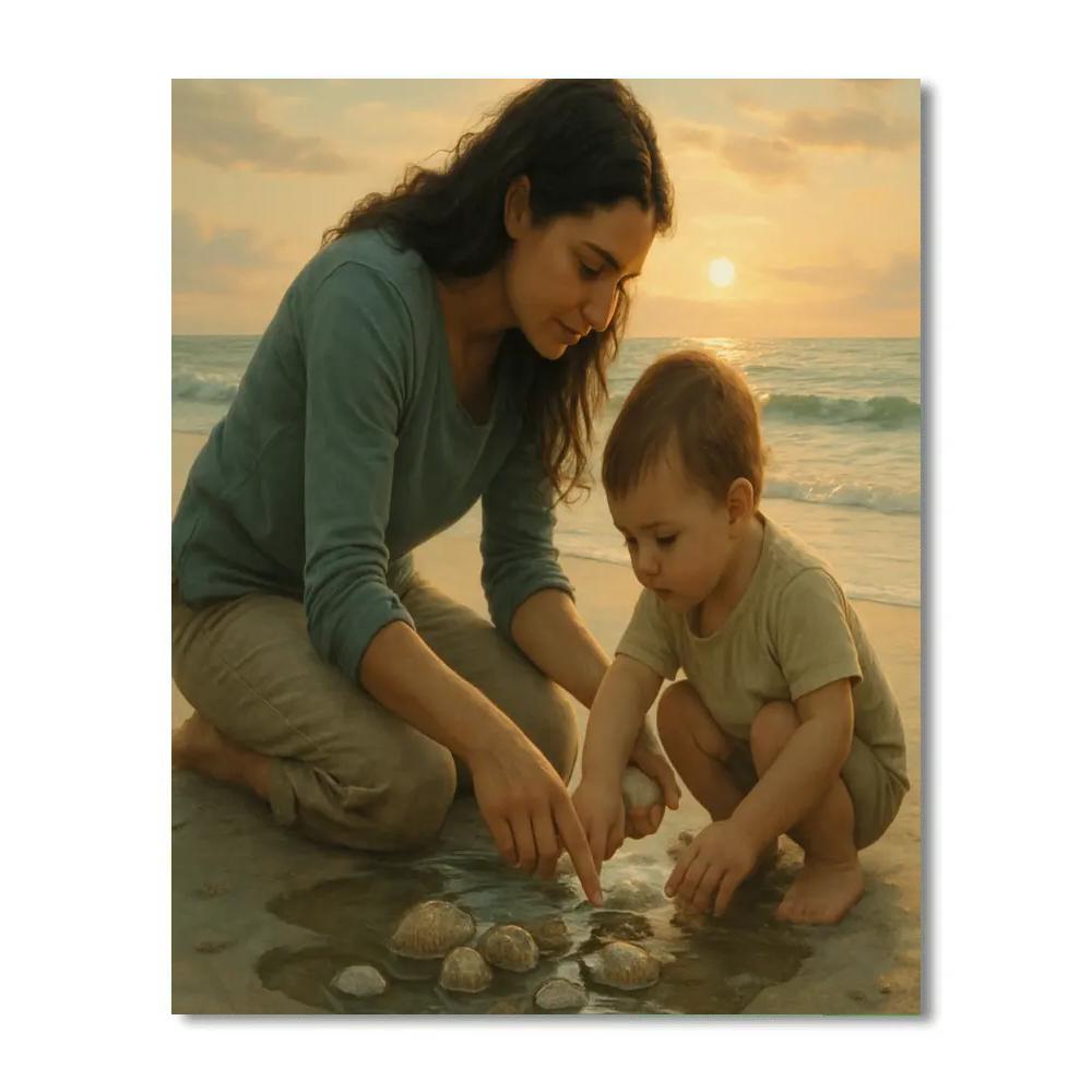 Tidal Teaching By The Sea Number painting