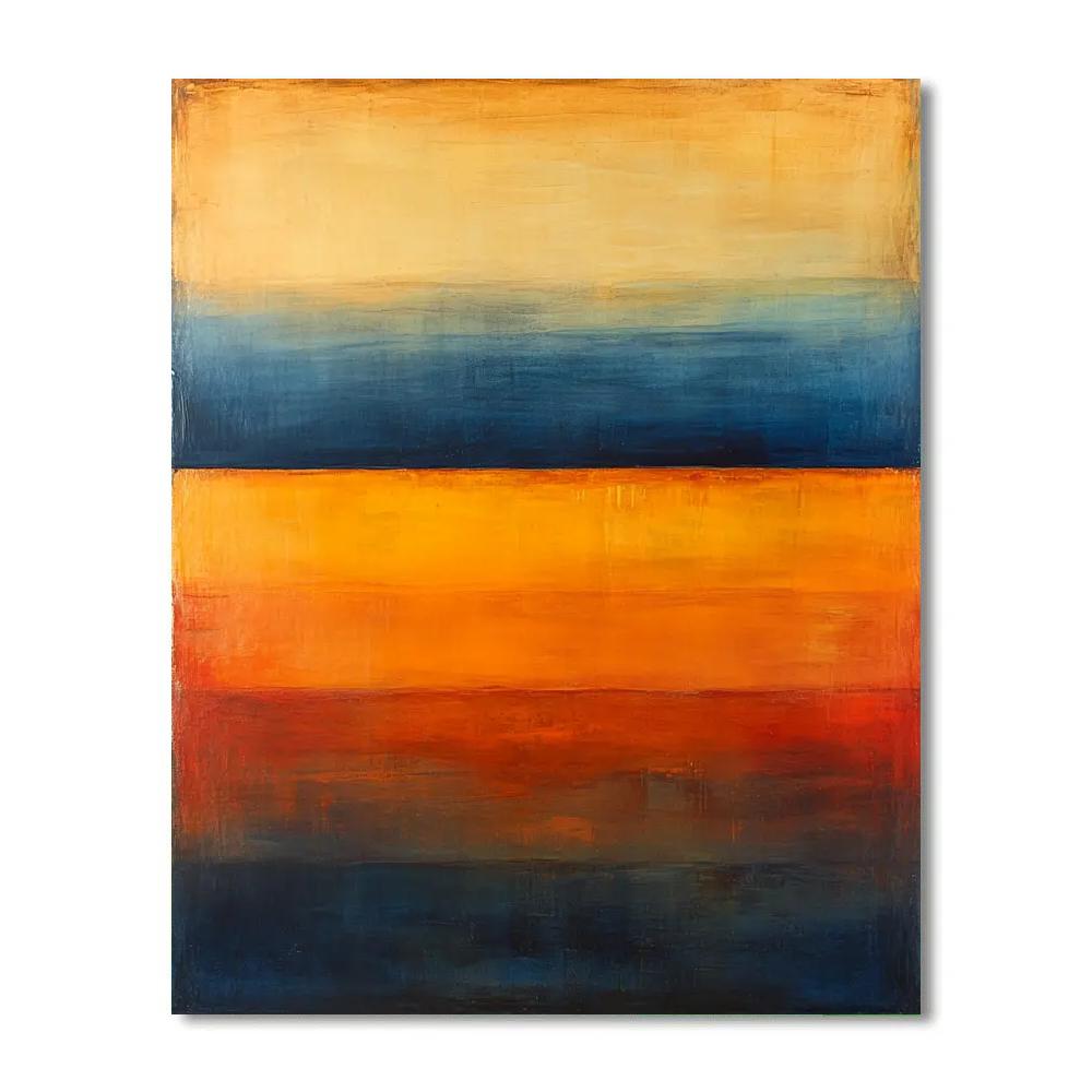 Rothko Inspired Emotional Horizon Number painting