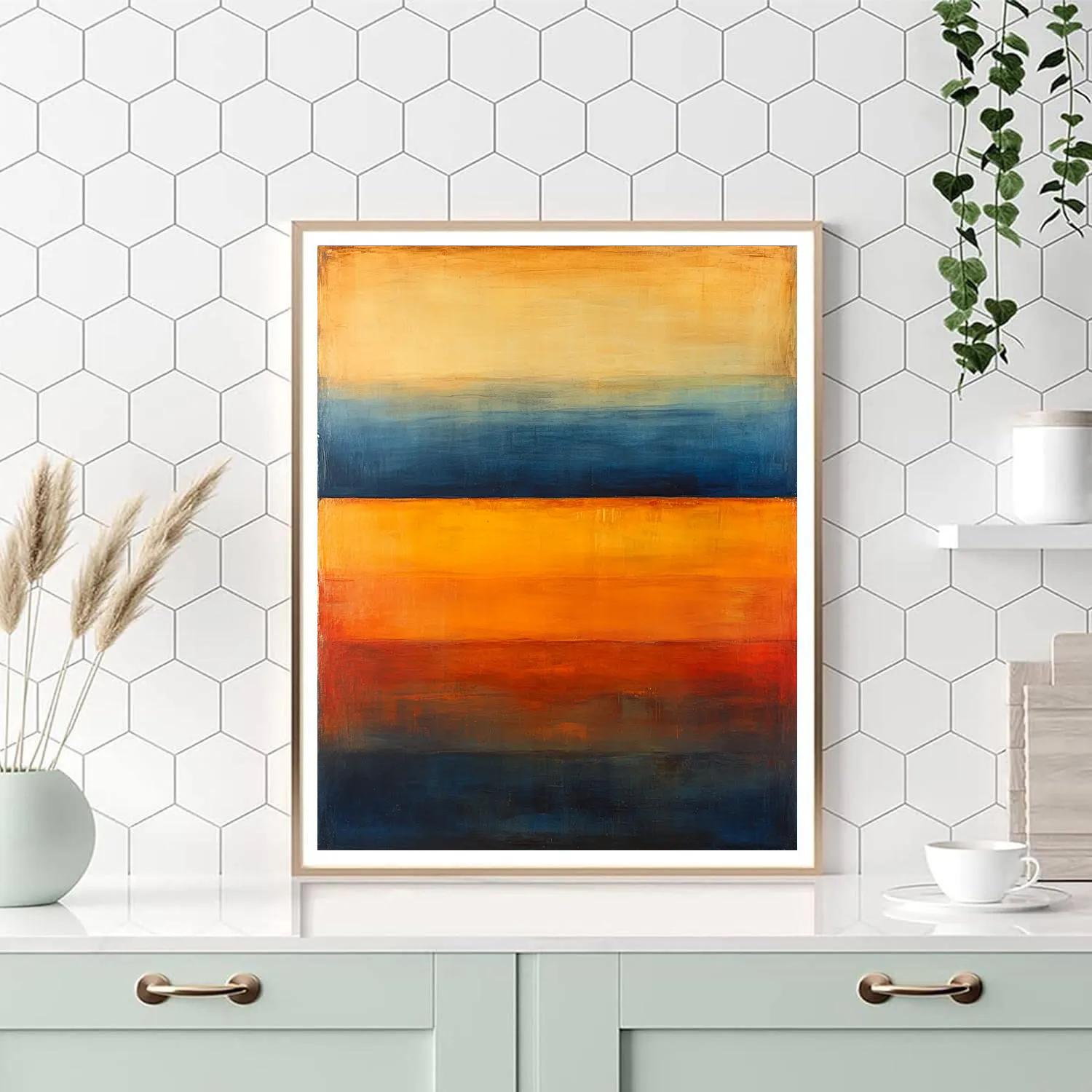 Rothko Inspired Emotional Horizon Number painting