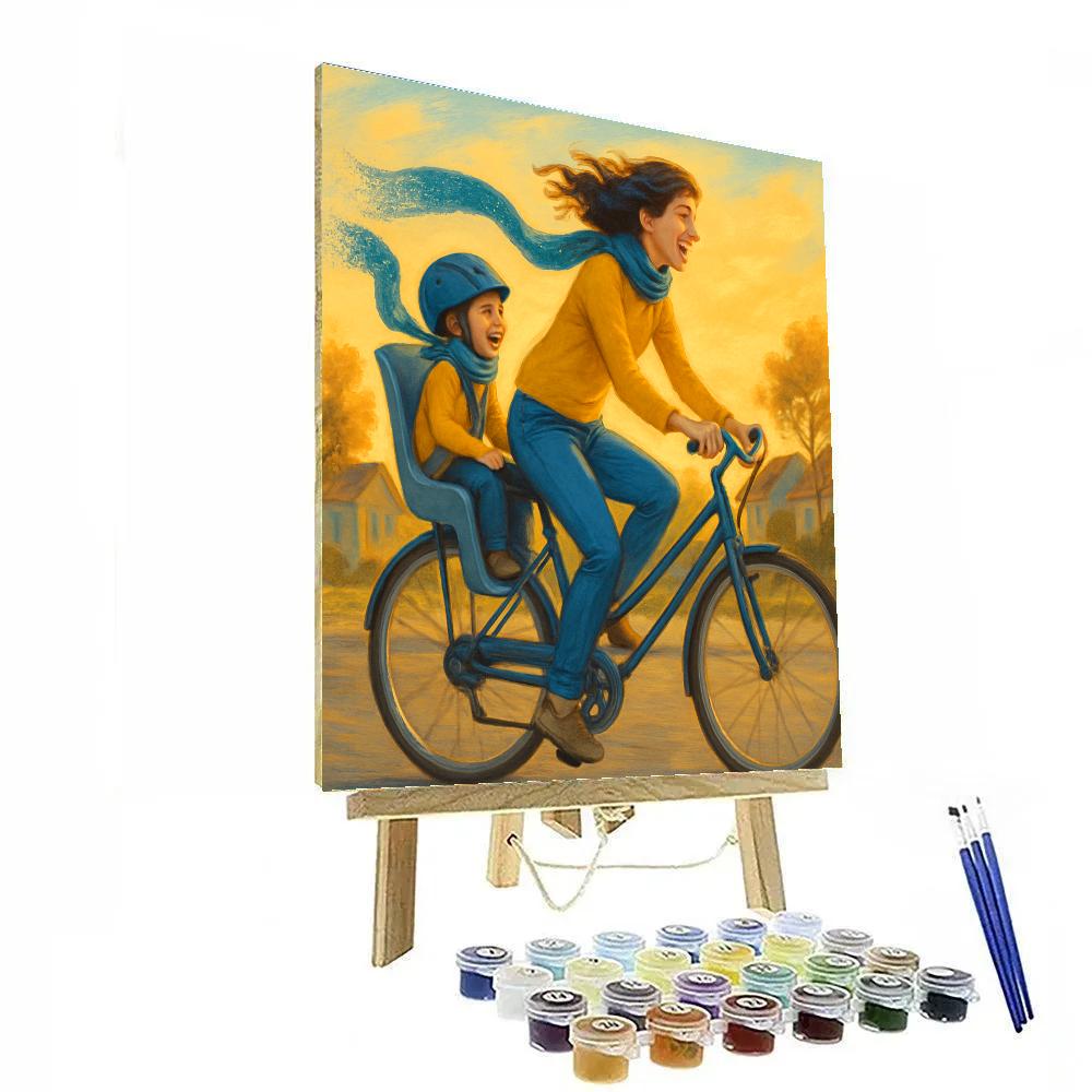 Celestial Bicycle Ride painting number kit