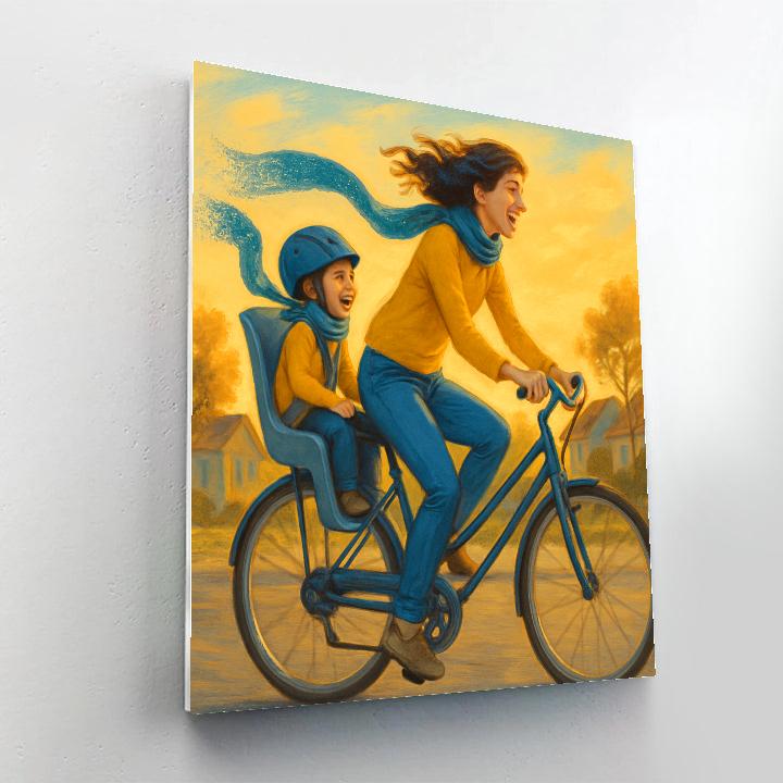 Celestial Bicycle Ride painting number kit