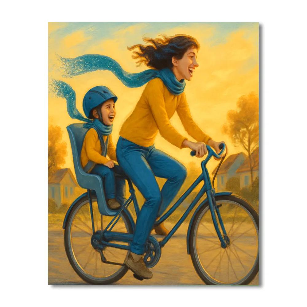 Celestial Bicycle Ride painting number kit