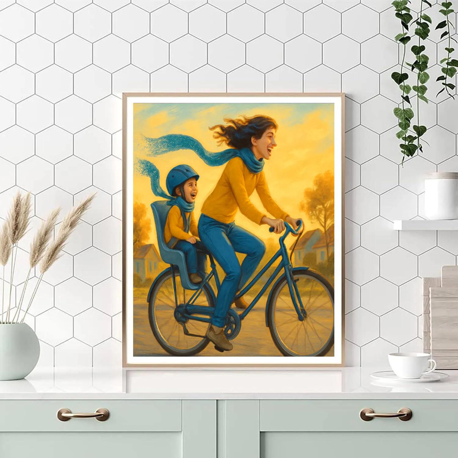 Celestial Bicycle Ride painting number kit