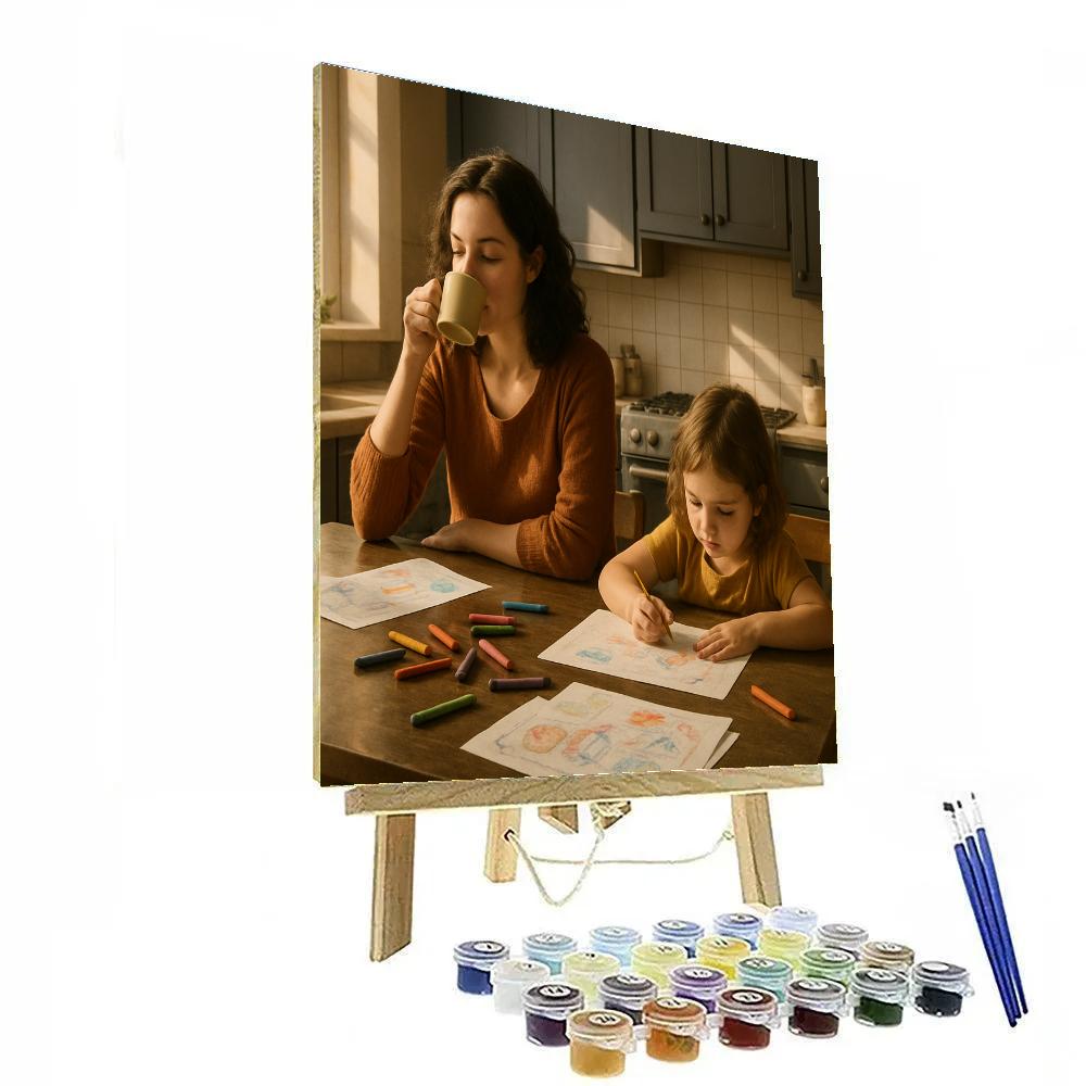 Meteoric Morning Coffee And Drawing Paint by numbers kits