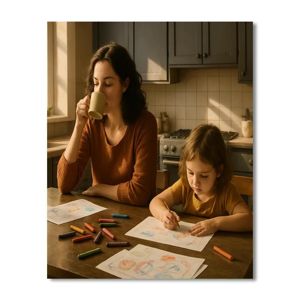 Meteoric Morning Coffee And Drawing Paint by numbers kits