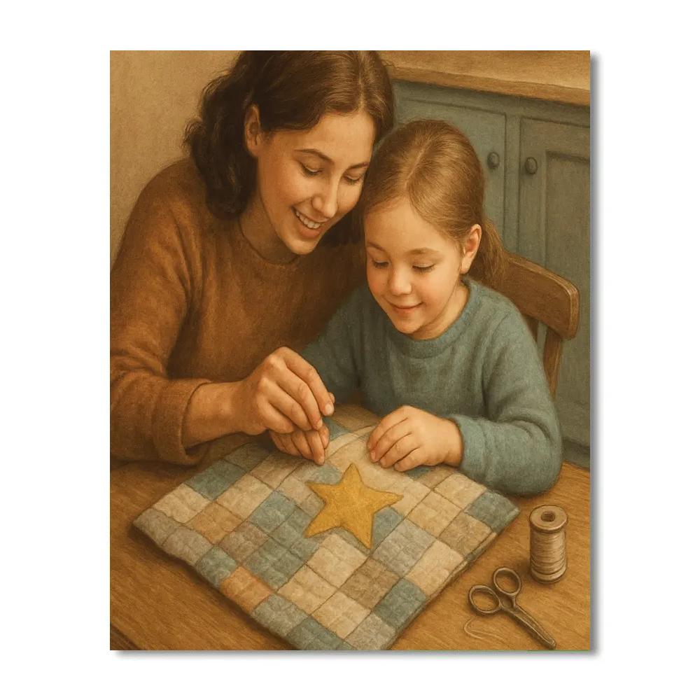 Stellar Sewing Circle Number painting