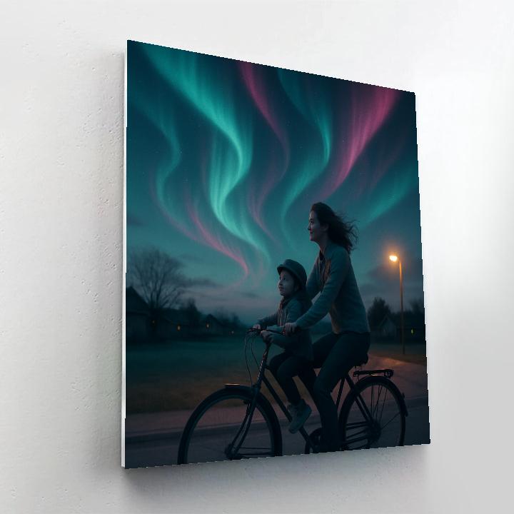 Aurora Evening Bike Ride Painting by numbers kit