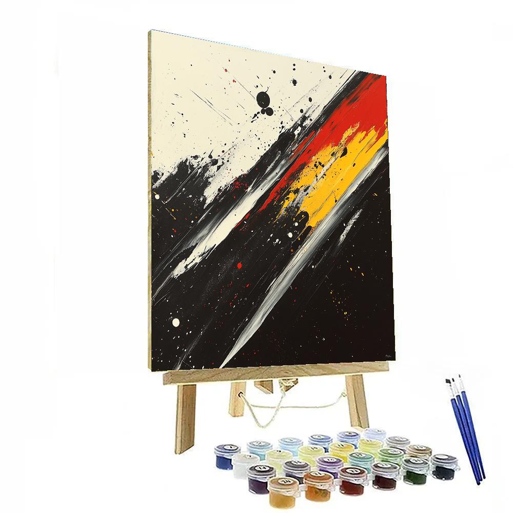 Pollock Inspired Racing Energy Paint by numbers kits
