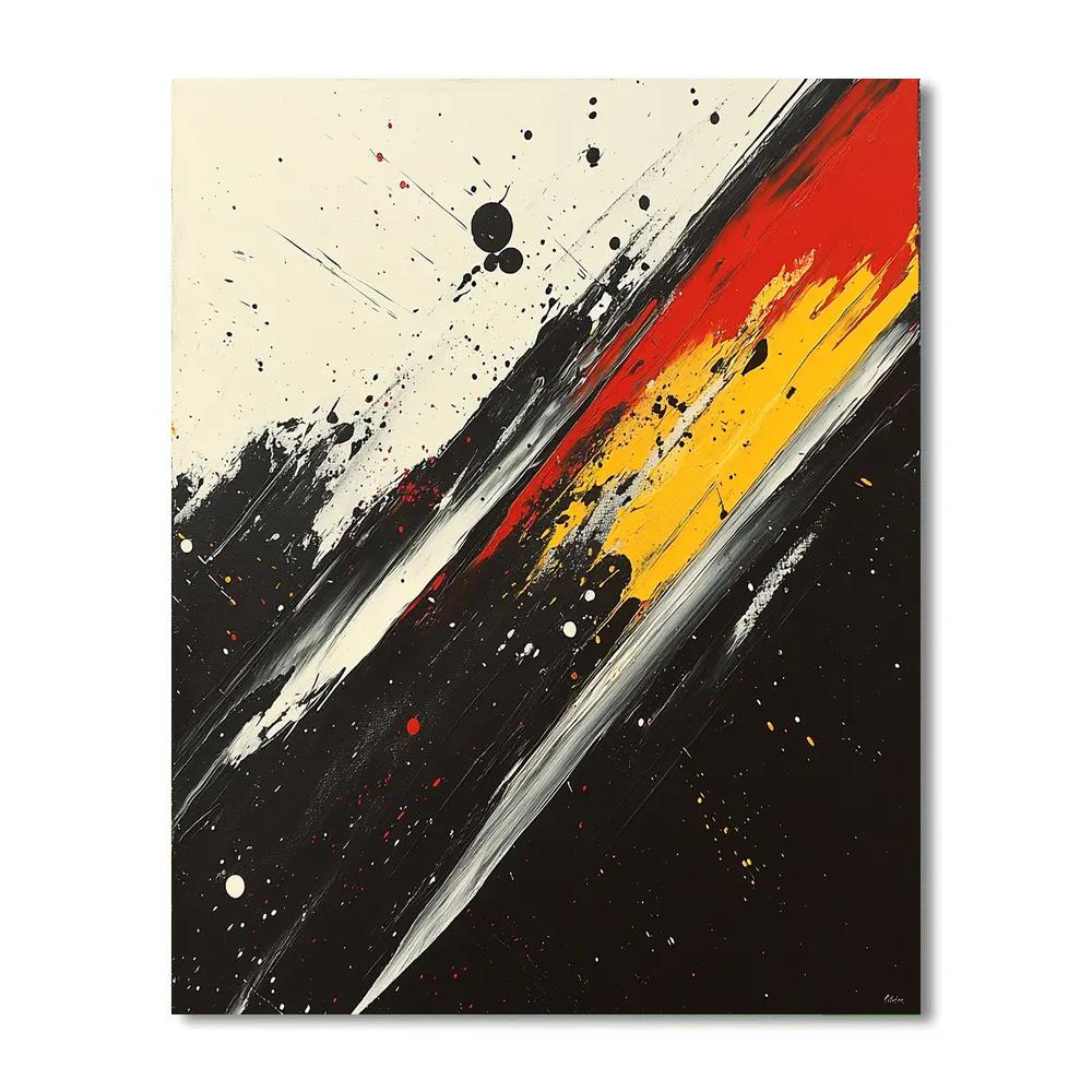 Pollock Inspired Racing Energy Paint by numbers kits