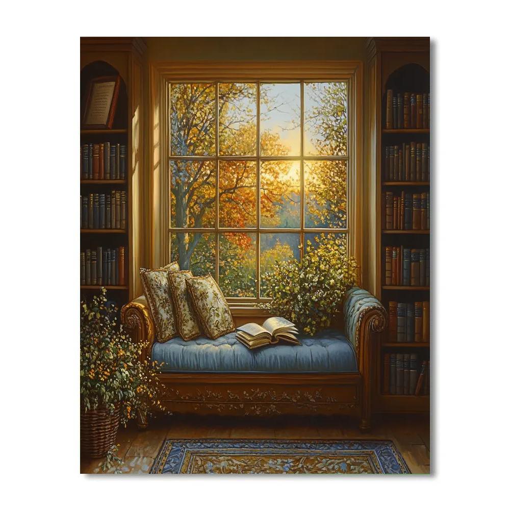 Vermeer Inspired Library Nook Painting by numbers kit