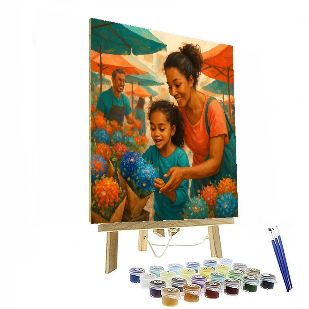 Cosmic Market Morning paint by number