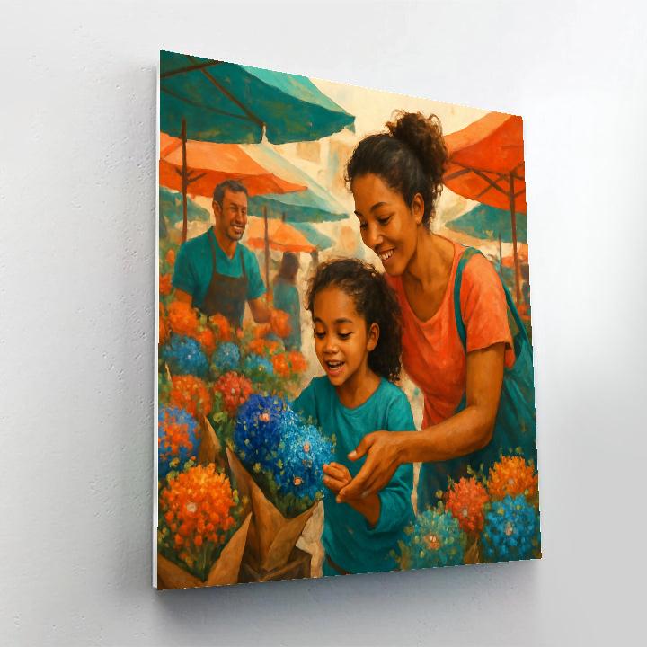 Cosmic Market Morning paint by number