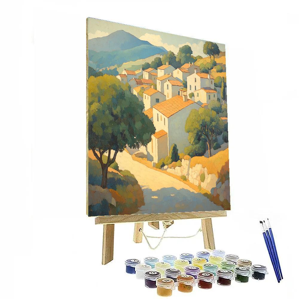 Cézanne Inspired Mountain Village Paint by numbers kits