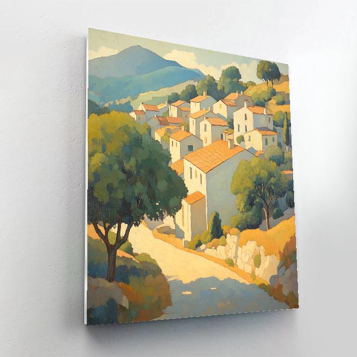 Cézanne Inspired Mountain Village Paint by numbers kits