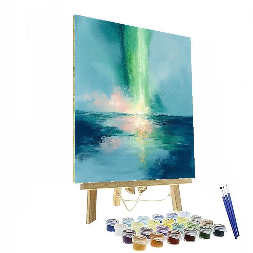 William Turner Inspired Aurora Over Ice Numbered painting kits