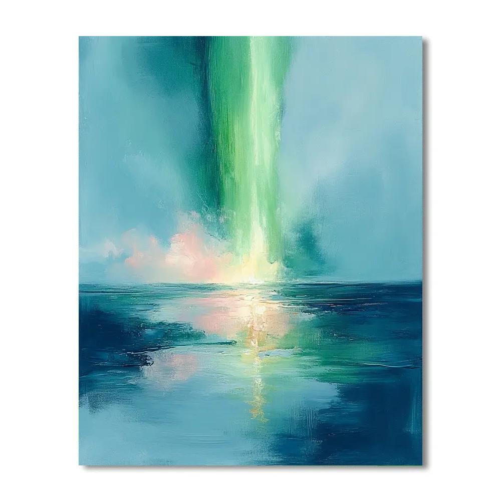 William Turner Inspired Aurora Over Ice Numbered painting kits