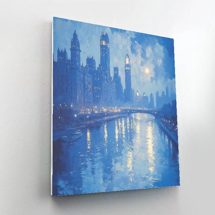 Whistler Inspired Nocturne In Blue And Silver Number painting