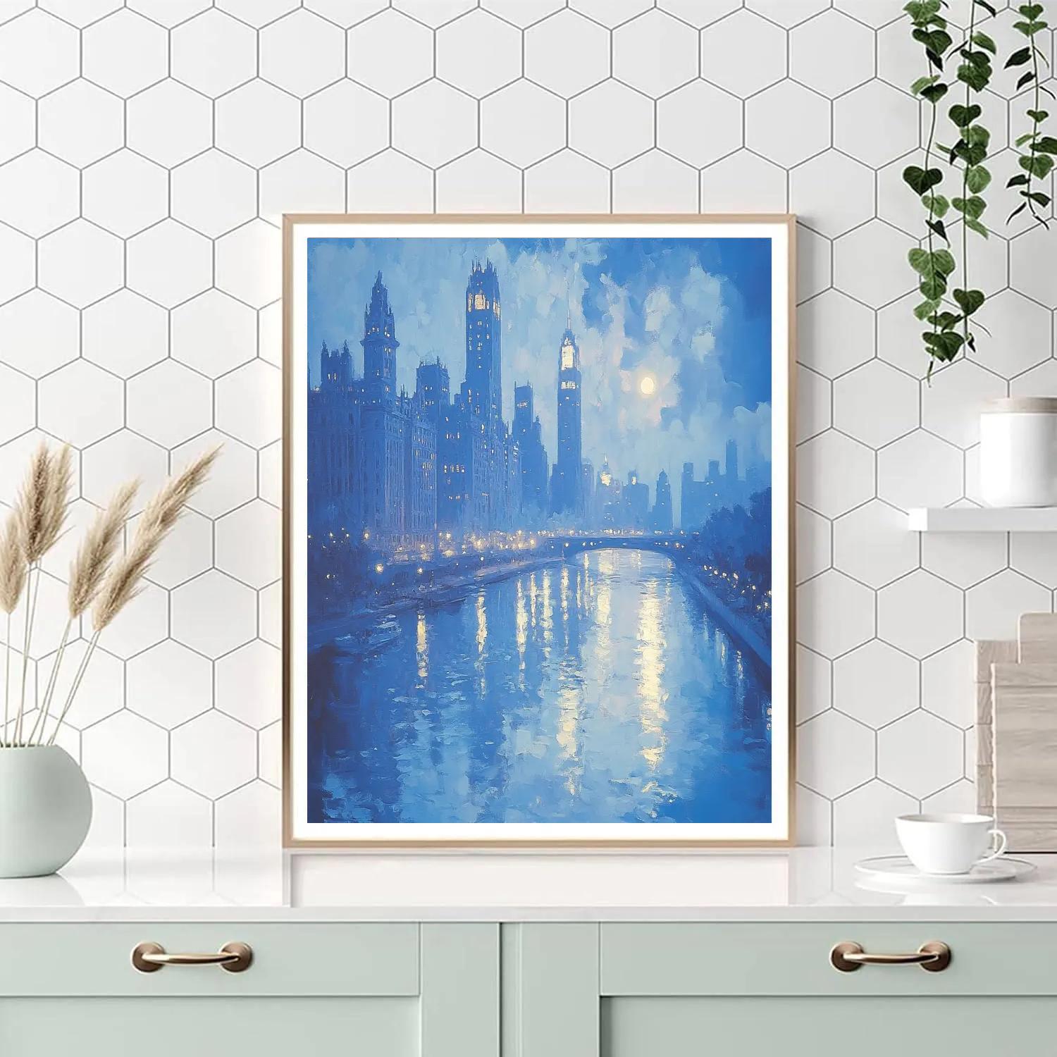 Whistler Inspired Nocturne In Blue And Silver Number painting