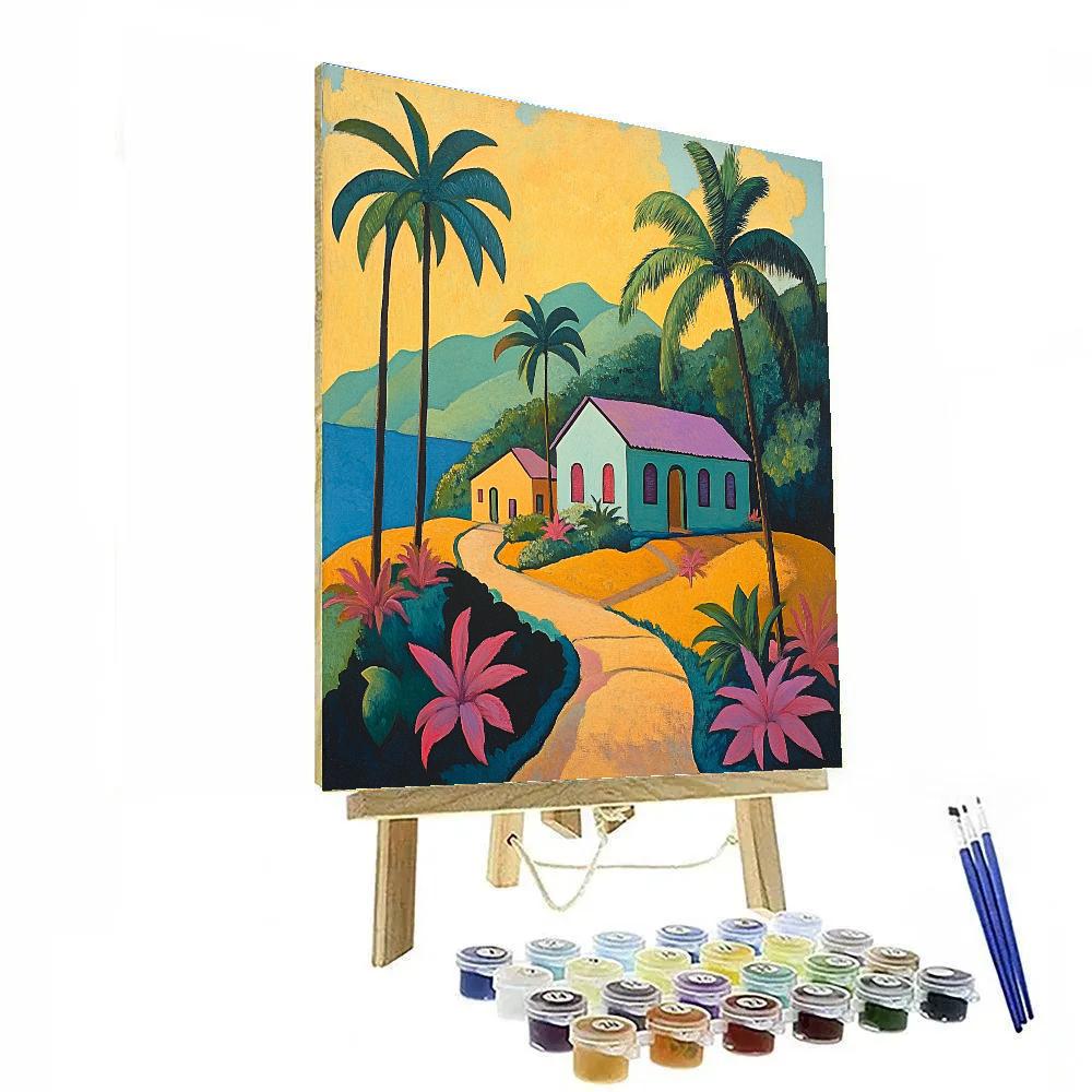 Gauguin Inspired Tropical Island paint by numbers