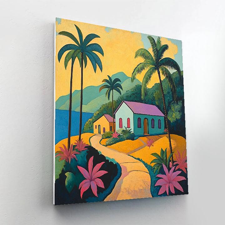 Gauguin Inspired Tropical Island paint by numbers