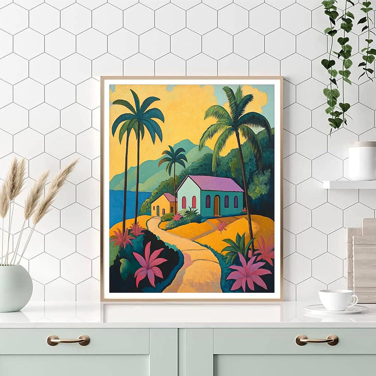 Gauguin Inspired Tropical Island paint by numbers
