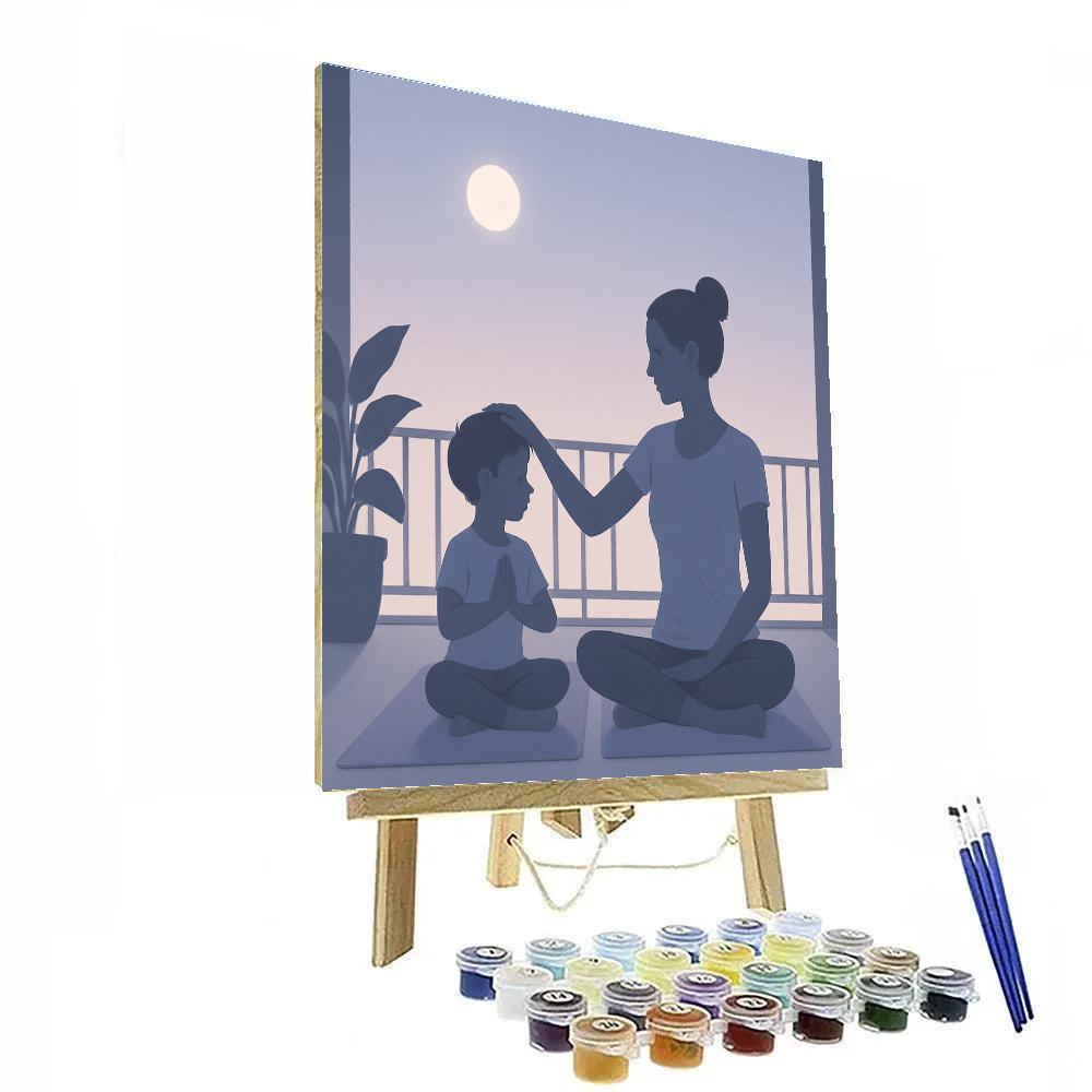 Moonbeam Morning Yoga painting number kit